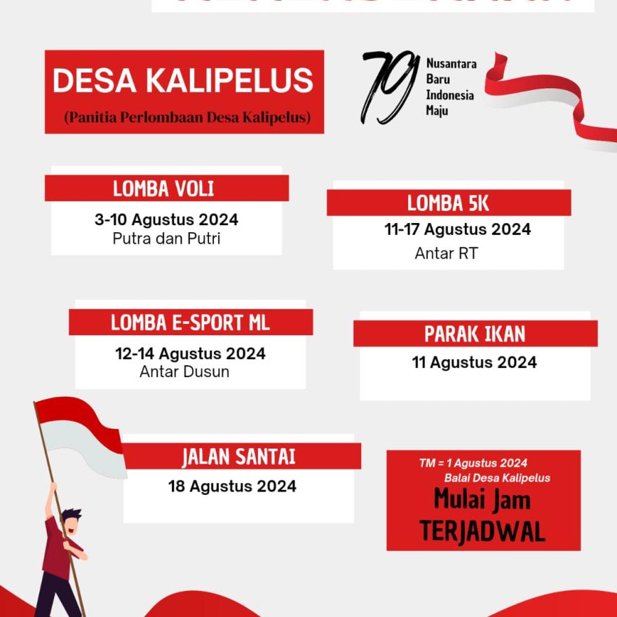 SEMARAK HUT RI KE -79 DESA KALIPELUS KECAMATAN PURWANEGARA KAB.BANJARNEGARA